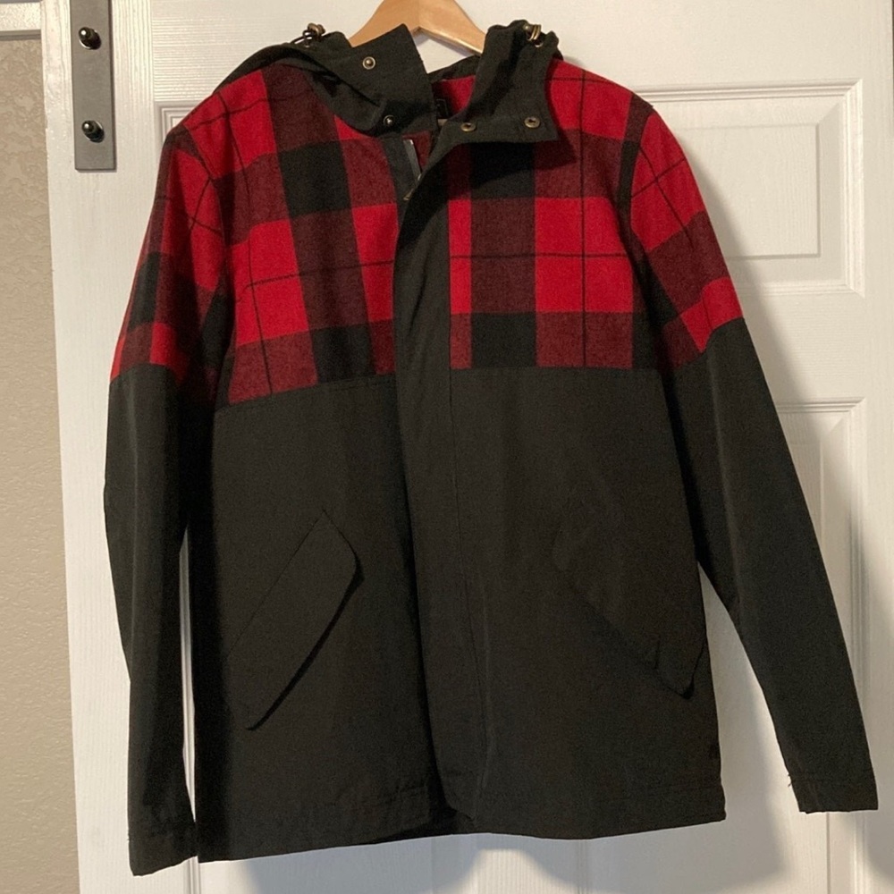 New mens Pendleton Carver Mount Hood flannel wool coat hoodie jacket Medium